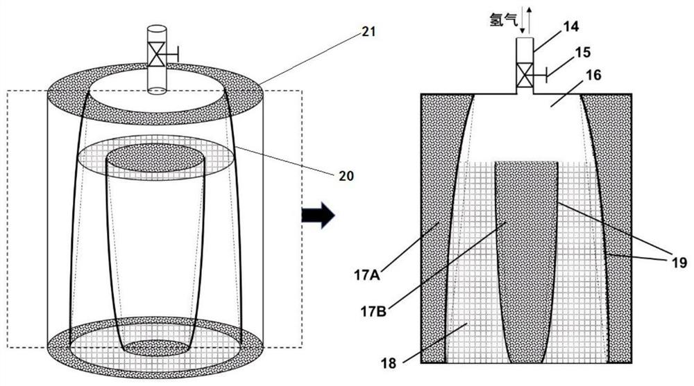 Metal hydride hydrogen storage tank based on phase change heat storage and solid-gas coupling hydrogen storage system