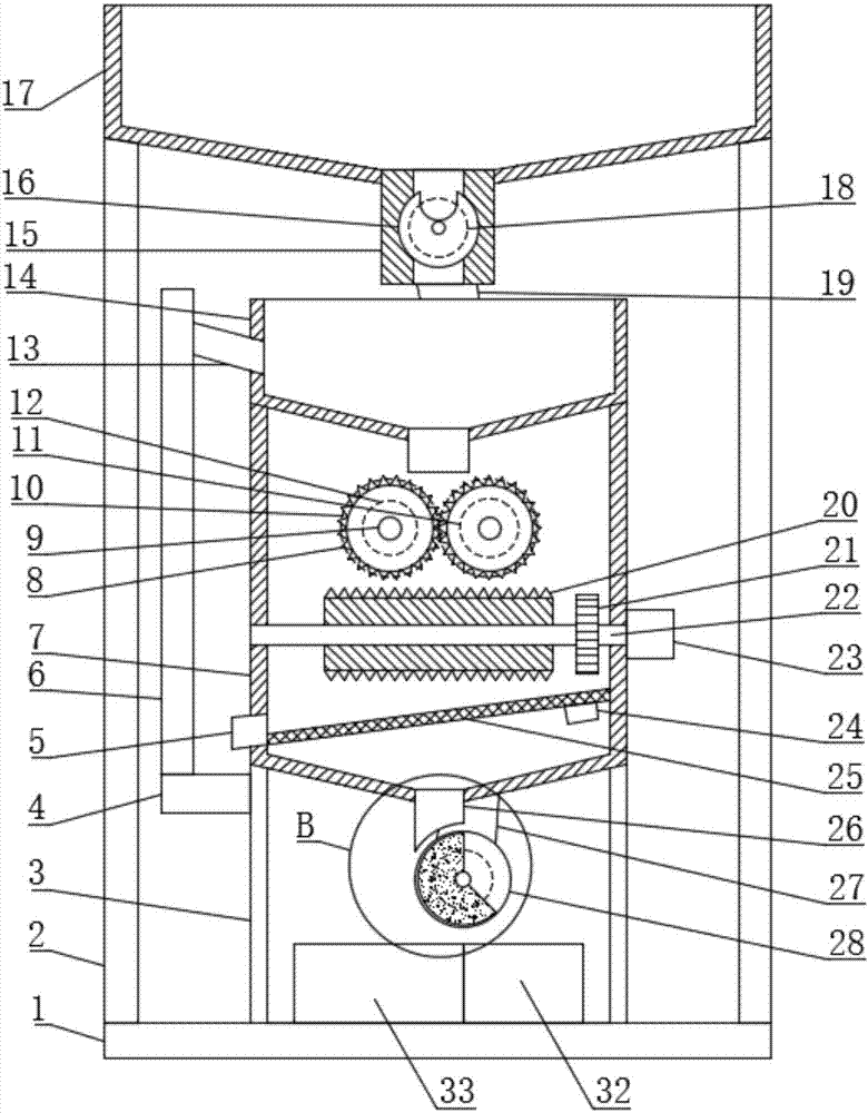 Circulating slag crushing and iron separation device