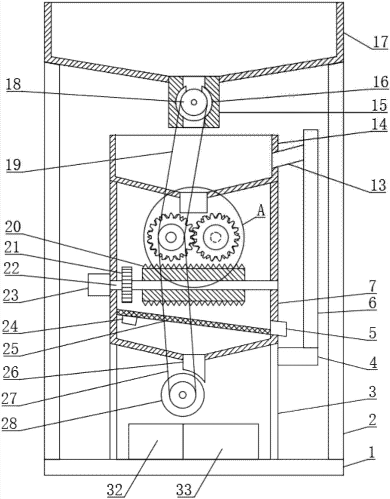 Circulating slag crushing and iron separation device