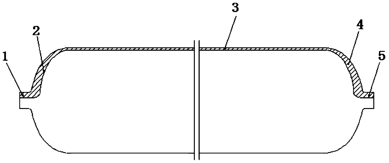 Aluminum alloy liner for super-large high-pressure gas cylinder and manufacturing method thereof