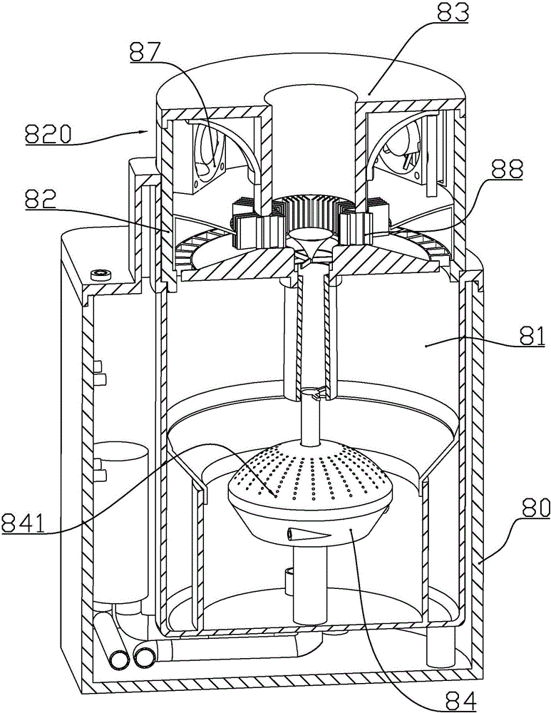 Air purifier adopting water curtain for filtration