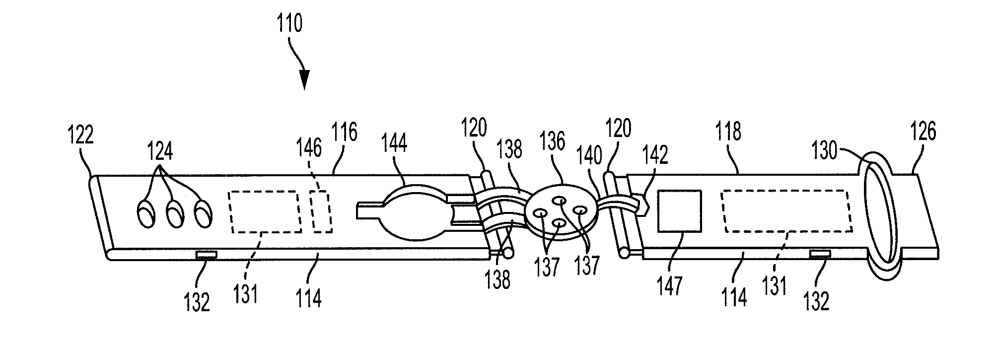 Watch strap battery