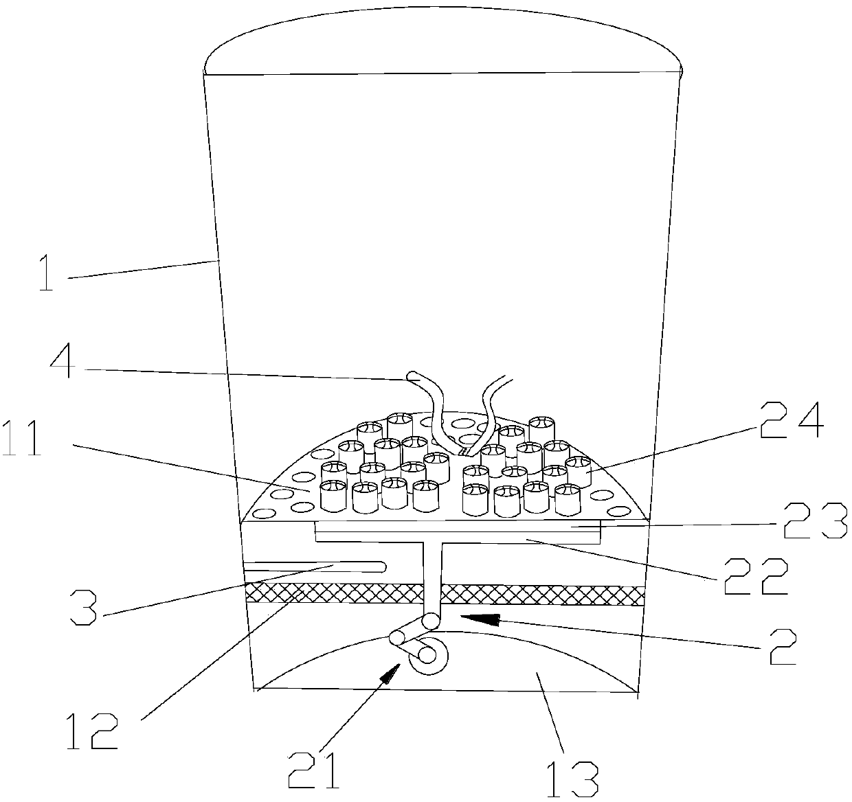 Footbath basin with massage function