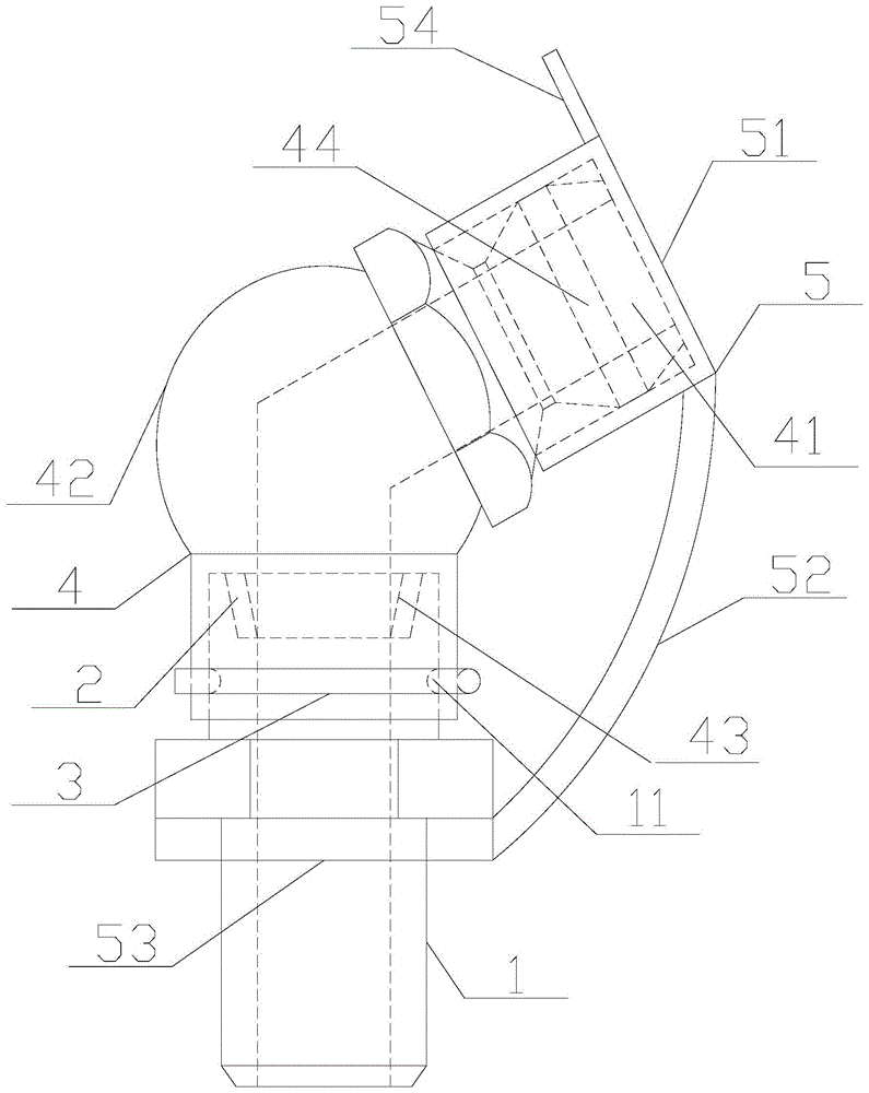 Oil injection nozzle for multifunctional lubricating oil gun