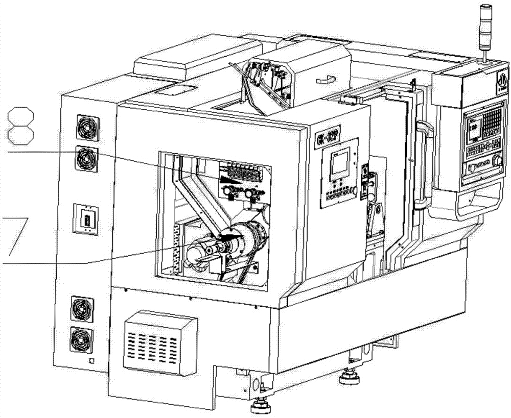 Digital controlled lathe special for engine air valve continuous full-automatic machining and method thereof