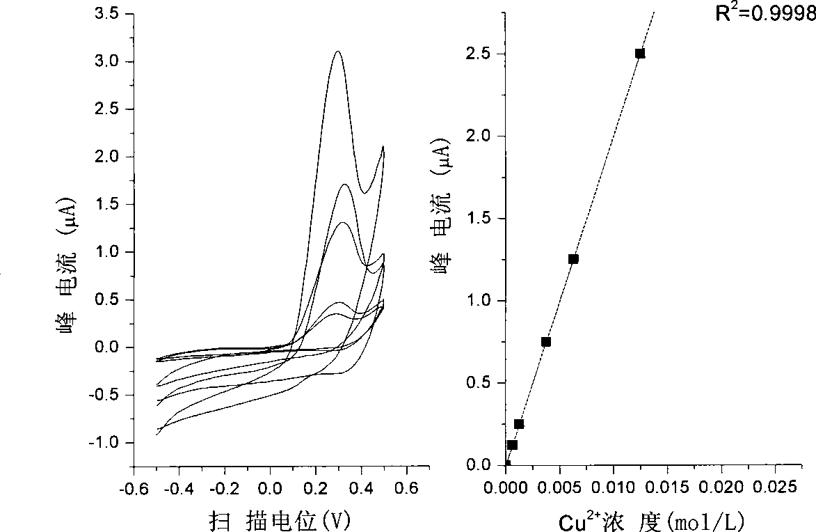 Method for detecting oxidative metal ion in water