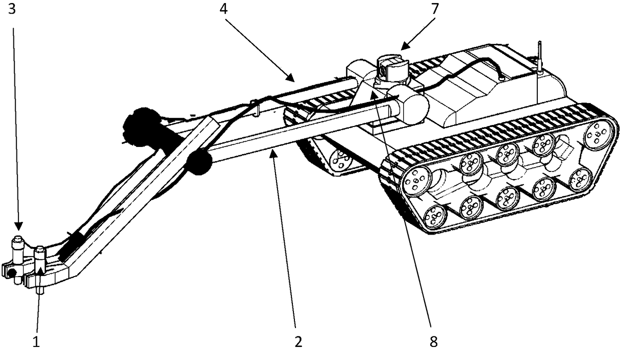 Detection robot and method for detecting pouring quality of concrete filled steel tube by using detection robot