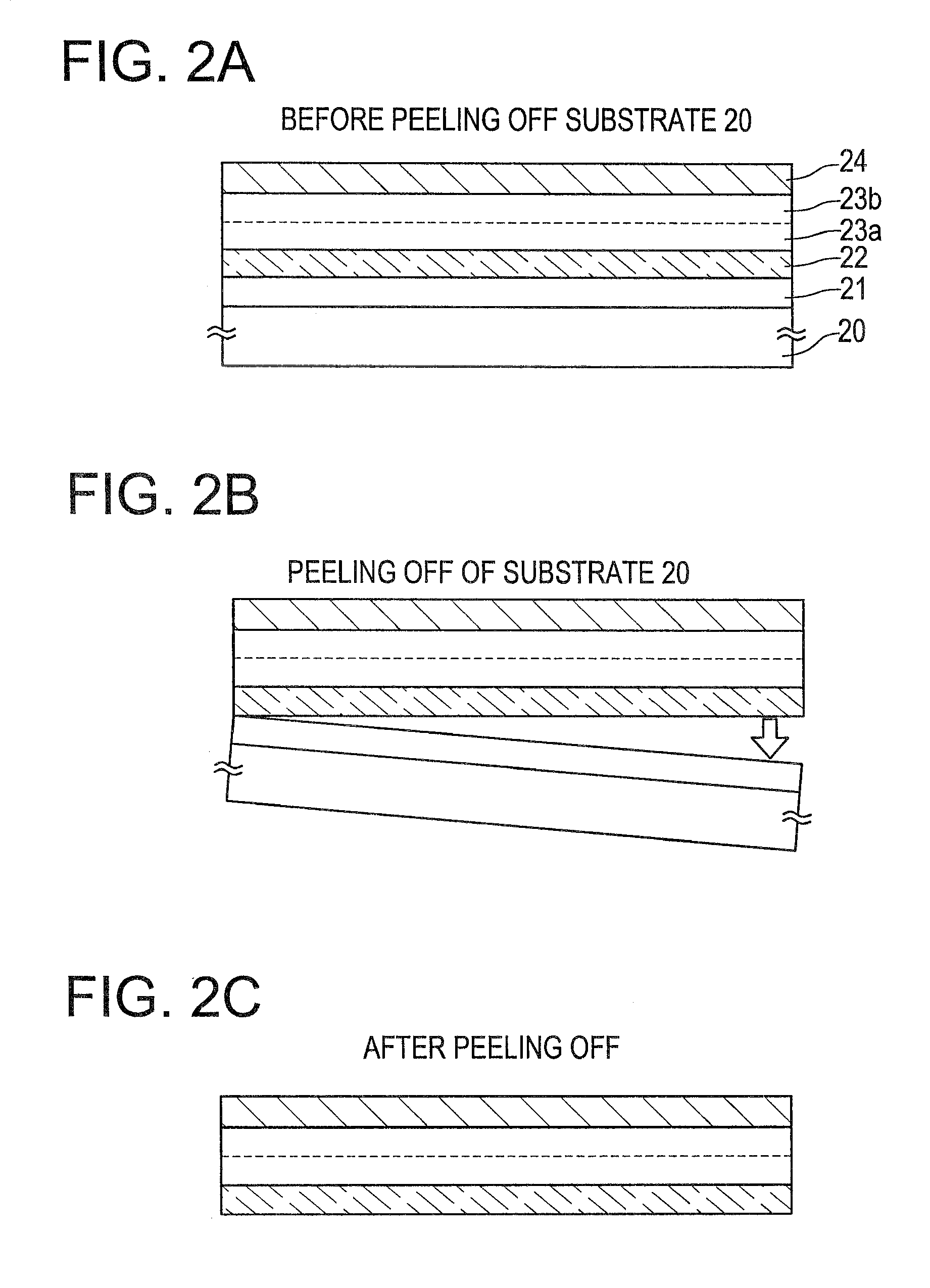 Semiconductor device and peeling off method and method of manufacturing semiconductor device