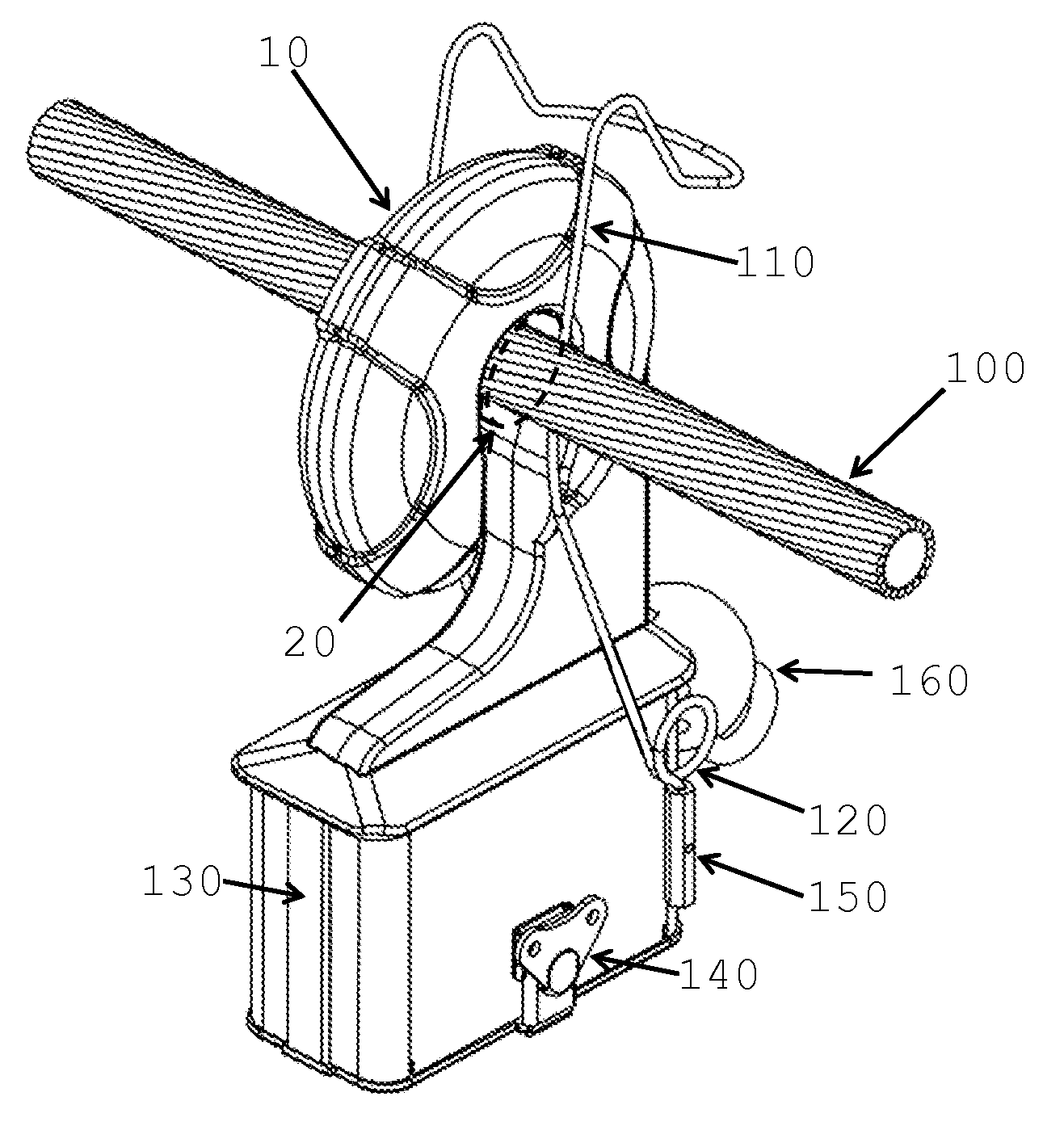 Attachment device and method for fastening electrical cable monitoring instruments to electrical cables