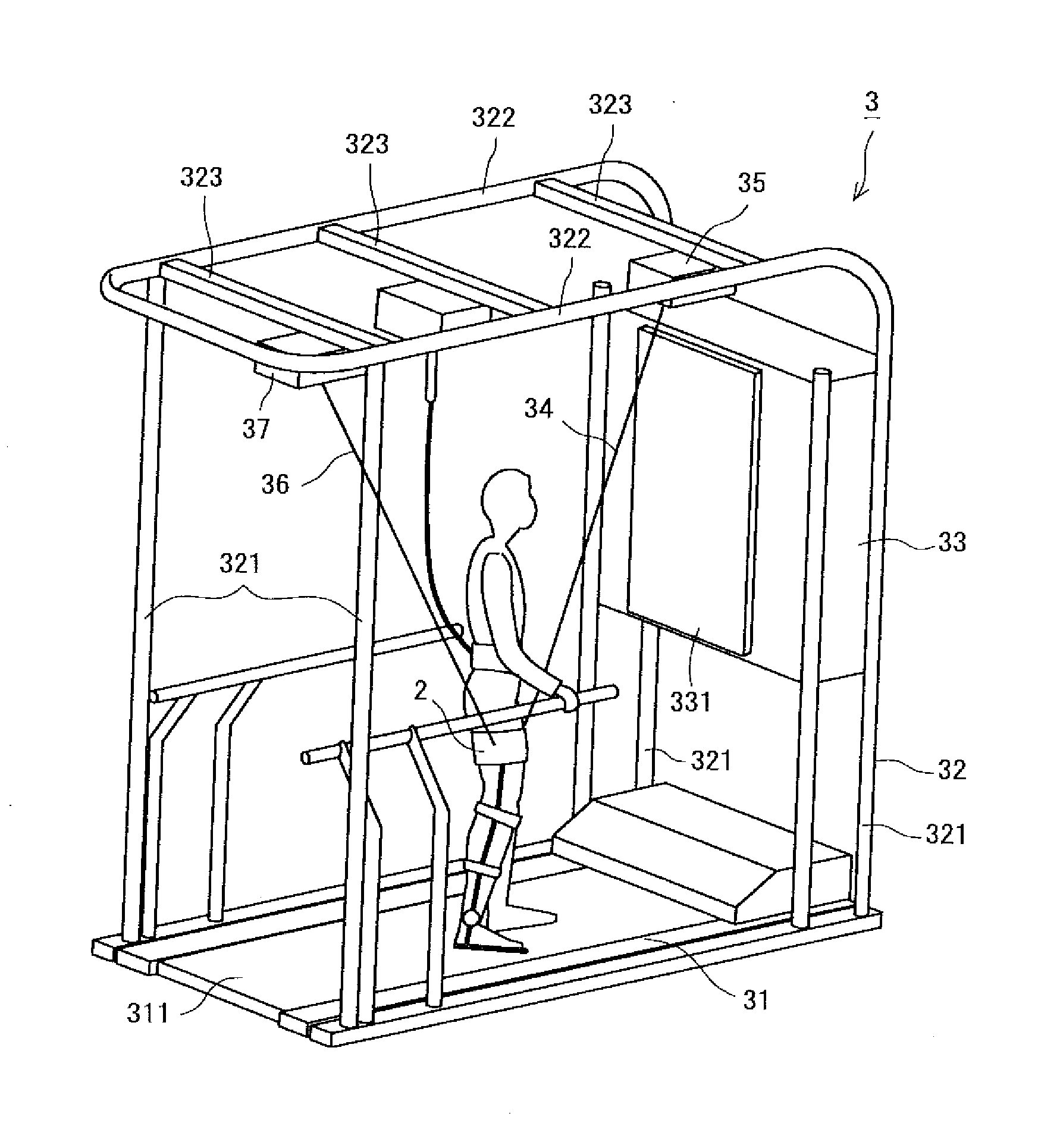 Walking training system and walking training method of the same