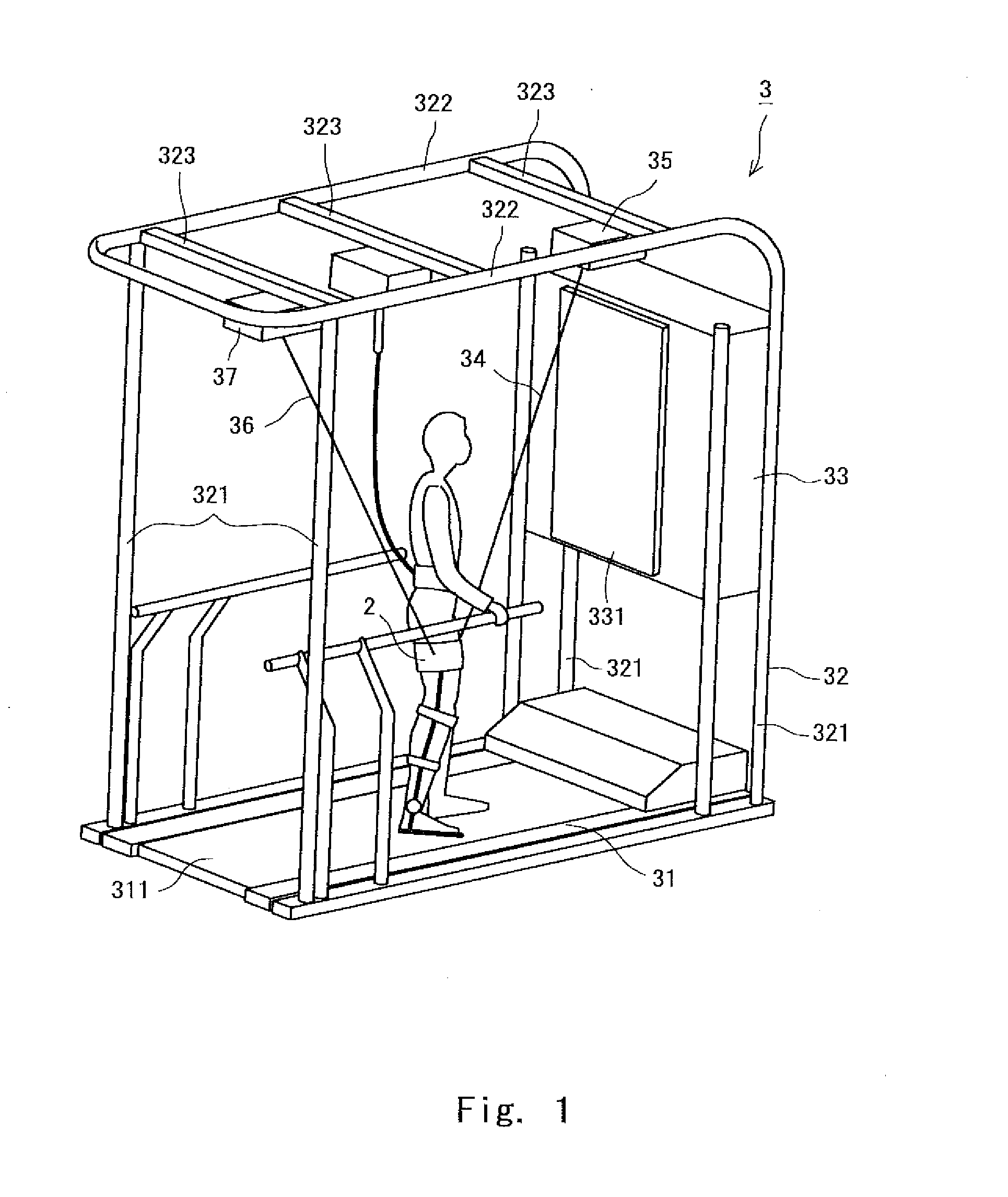 Walking training system and walking training method of the same