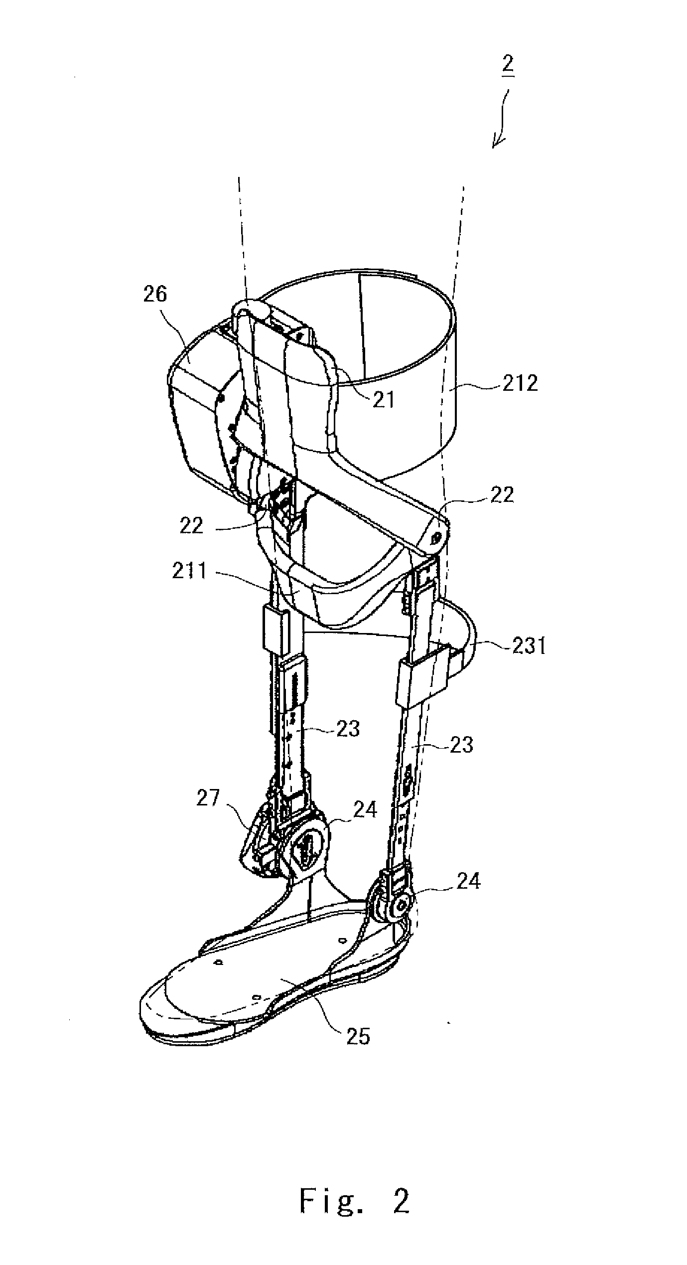 Walking training system and walking training method of the same