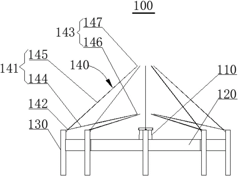 Overland fan foundation, foundation construction method and fan