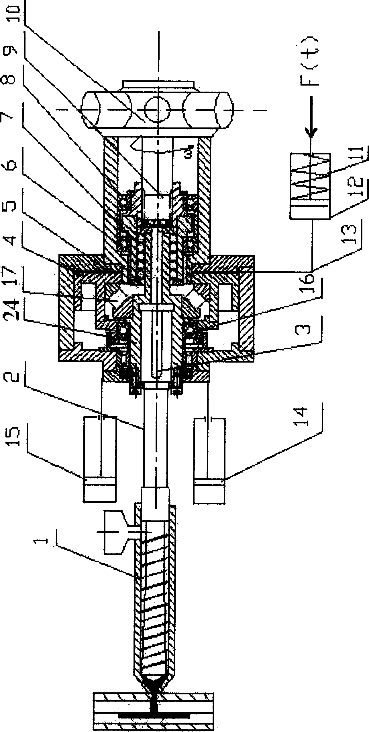 Injector screw axial pulse displacement method and apparatus