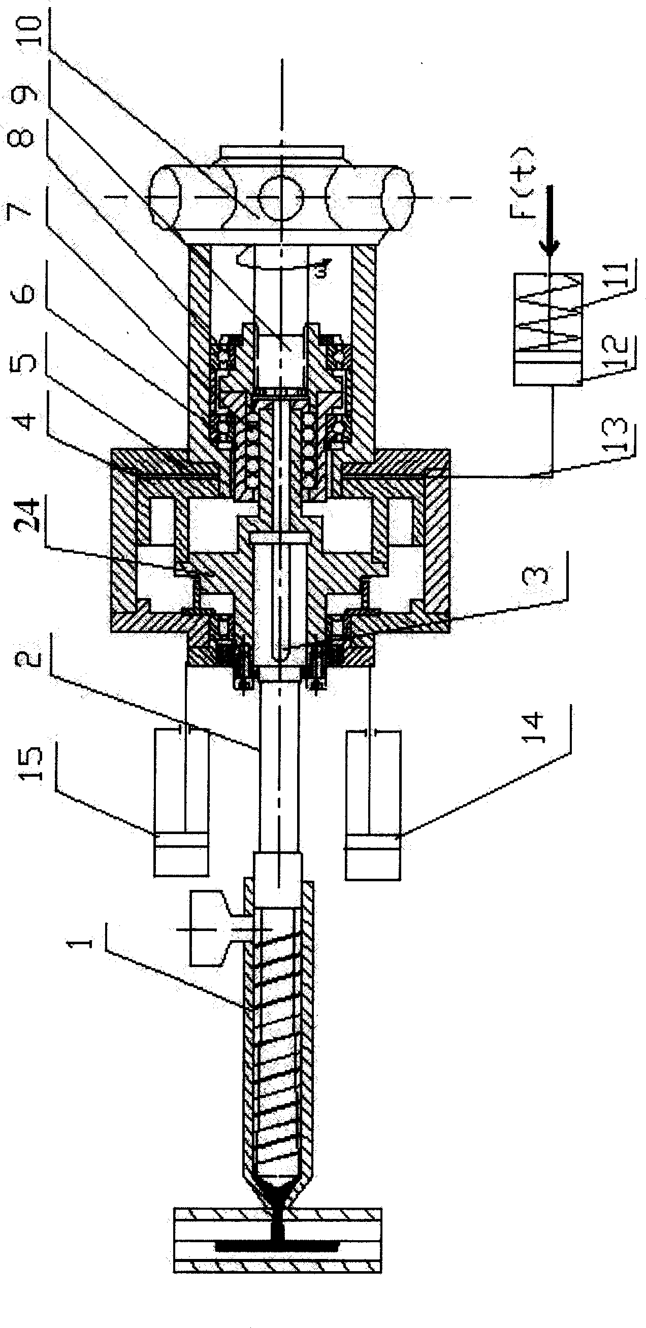 Injector screw axial pulse displacement method and apparatus