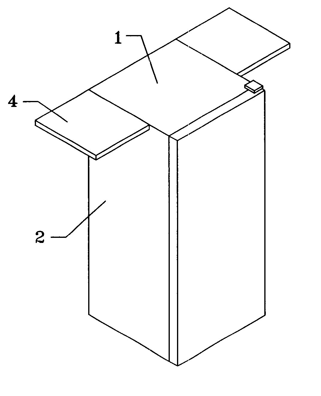 Refrigerator with a foldable table