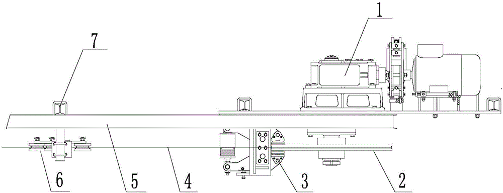 Rail type rope traction aerial passenger device