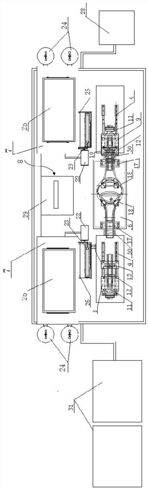 A method for press-fitting the shaft head and the middle section of the middle and rear axle housing assembly of the automobile