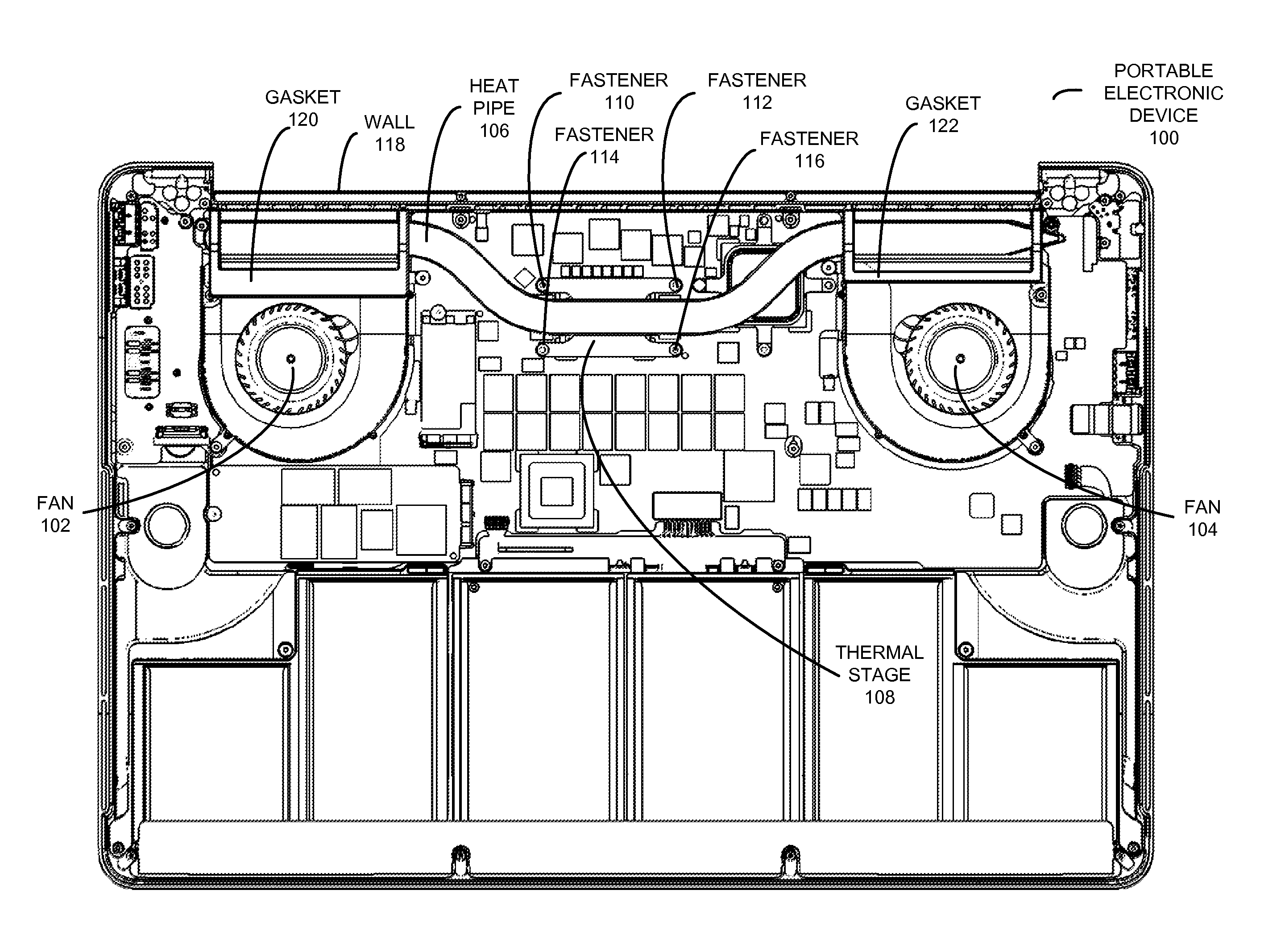 Optimized vent walls in electronic devices