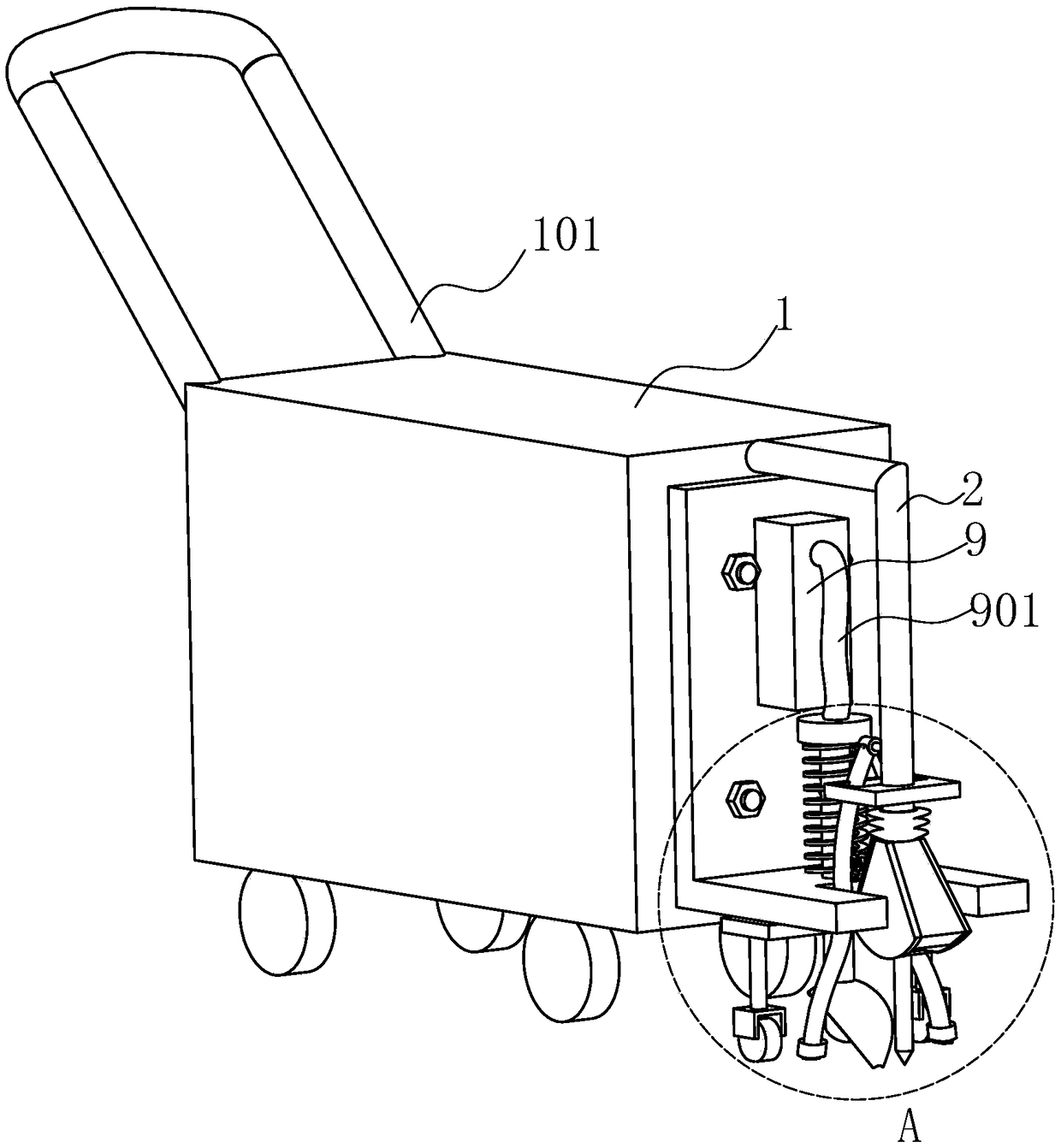 Efficient pouring machine and repair method for highway cracks