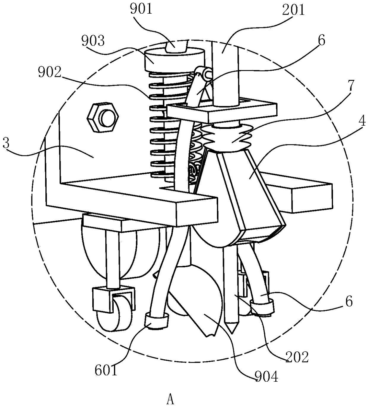 Efficient pouring machine and repair method for highway cracks