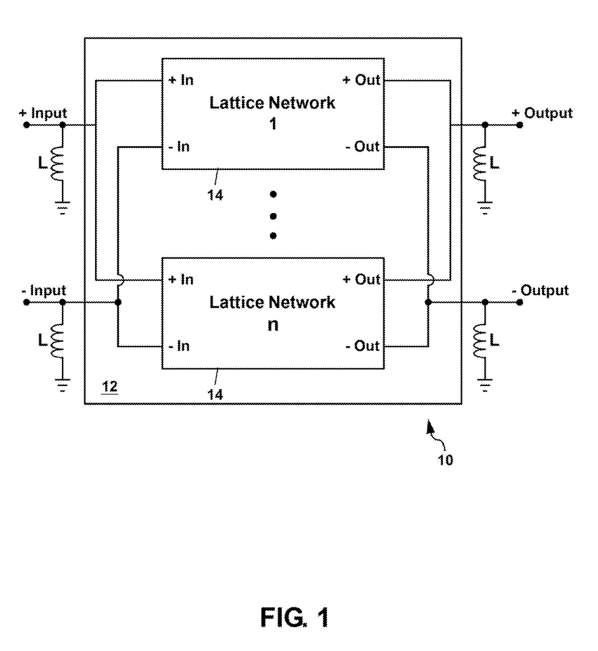 Microelectromechanical filter formed from parallel-connected lattice networks of contour-mode resonators