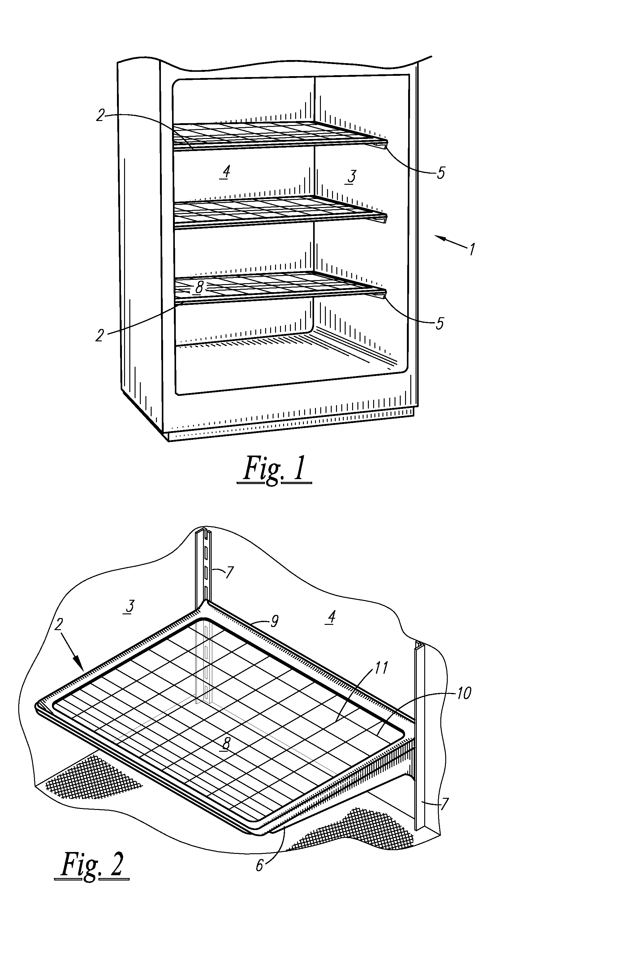 Refrigerator shelf LED lighting