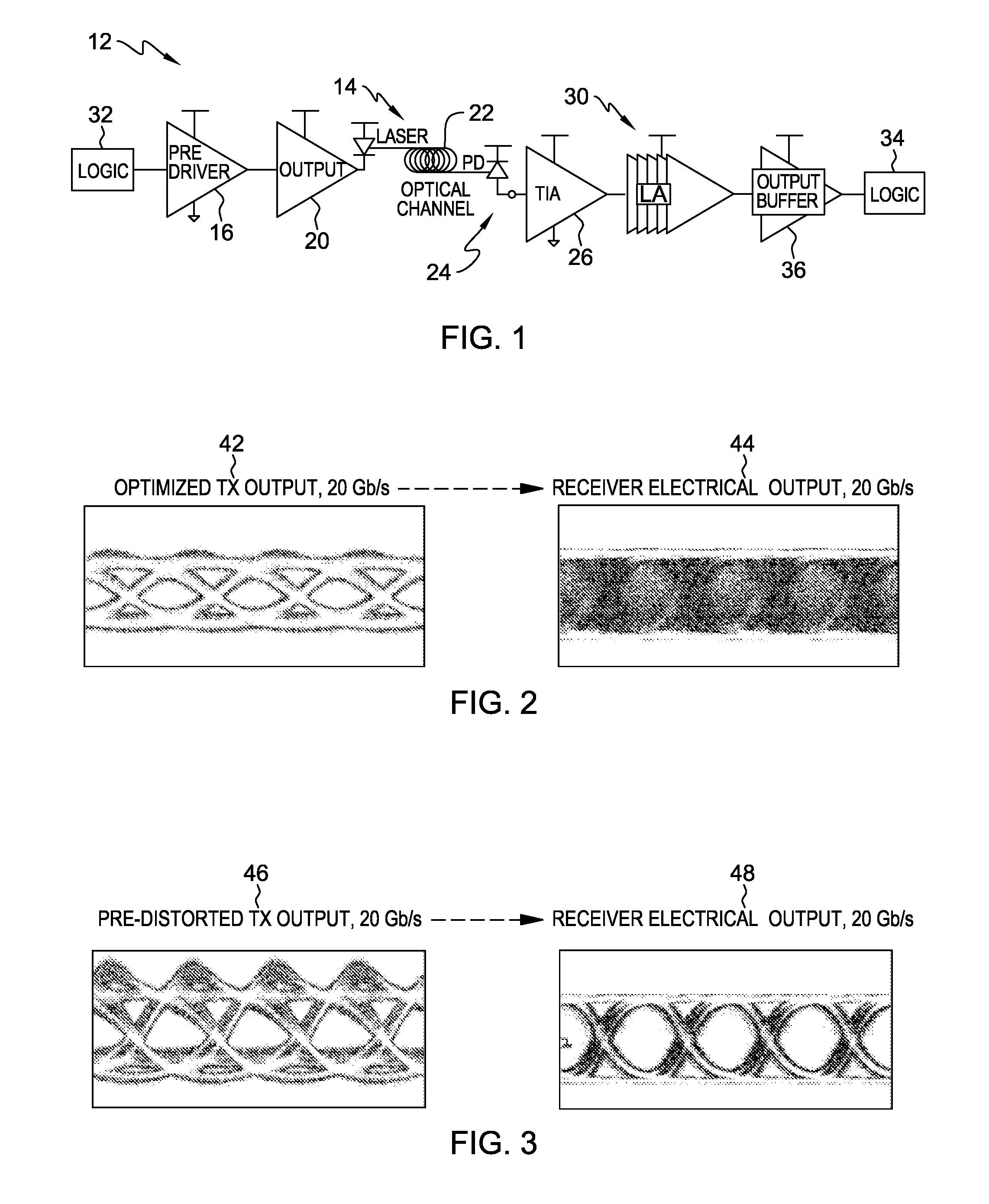 Optical interconnect using optical transmitter pre-distortion