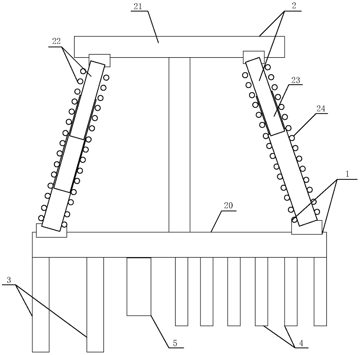 Efficient planting method for intercropping of annual triple-cropping wheat, corn and beans