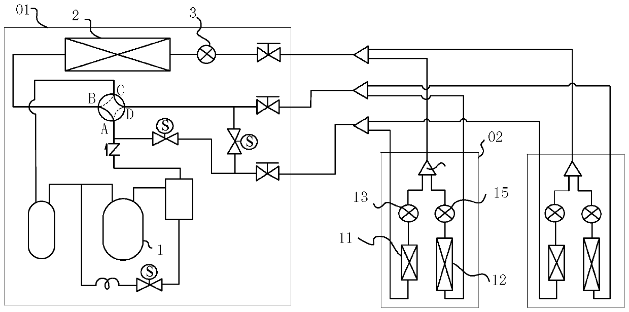 Oil return control method and device for multi-line system, and computer storage medium