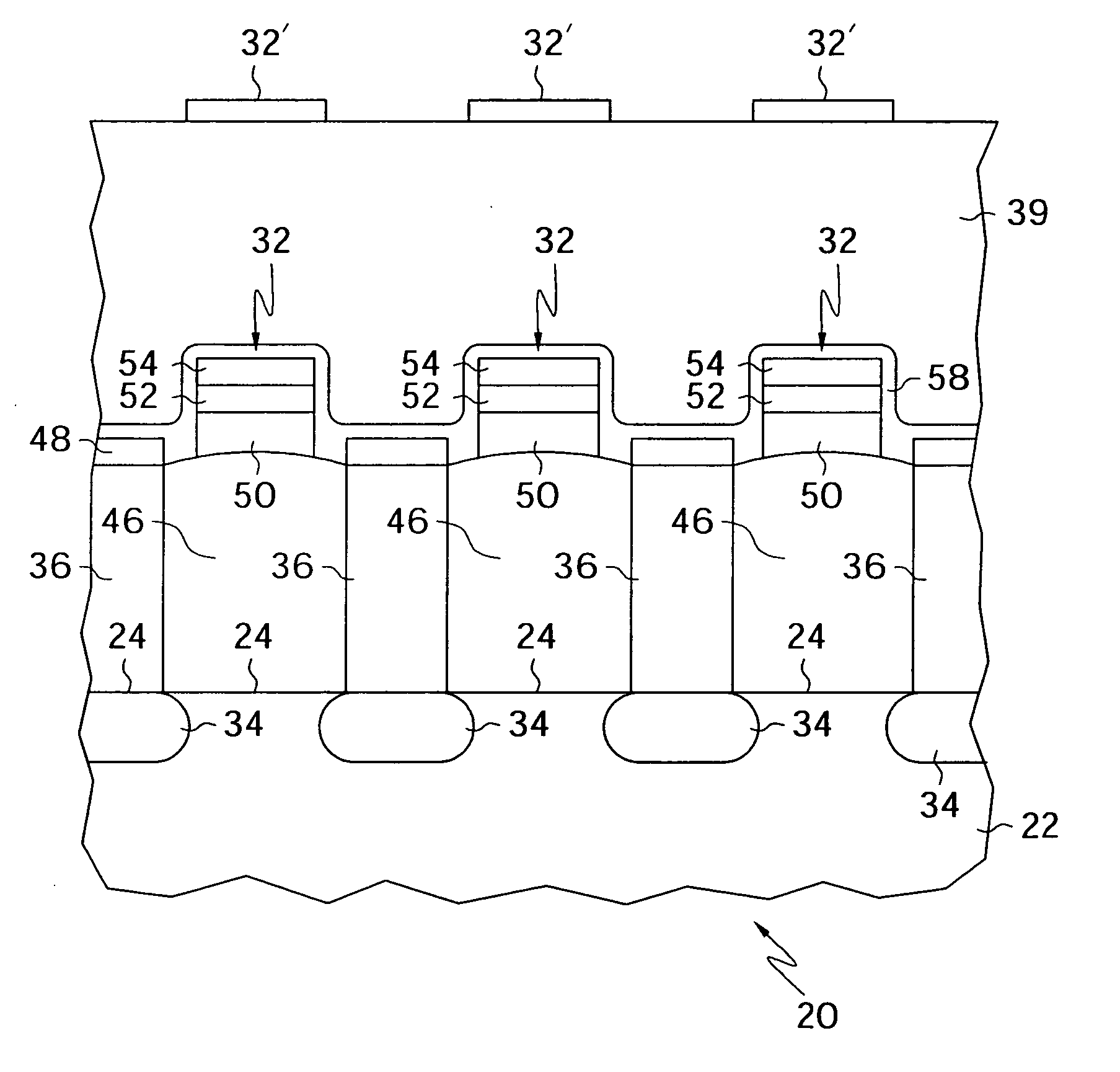 Selective polysilicon stud growth