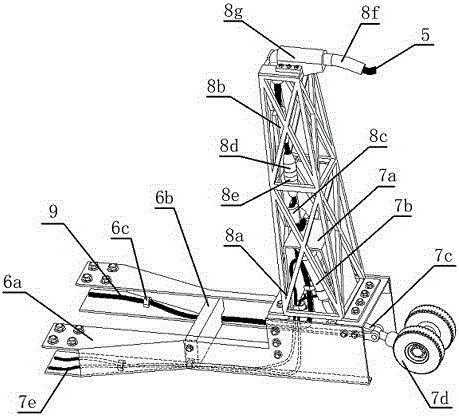 Special travelling frame for pure electric hydraulic excavator