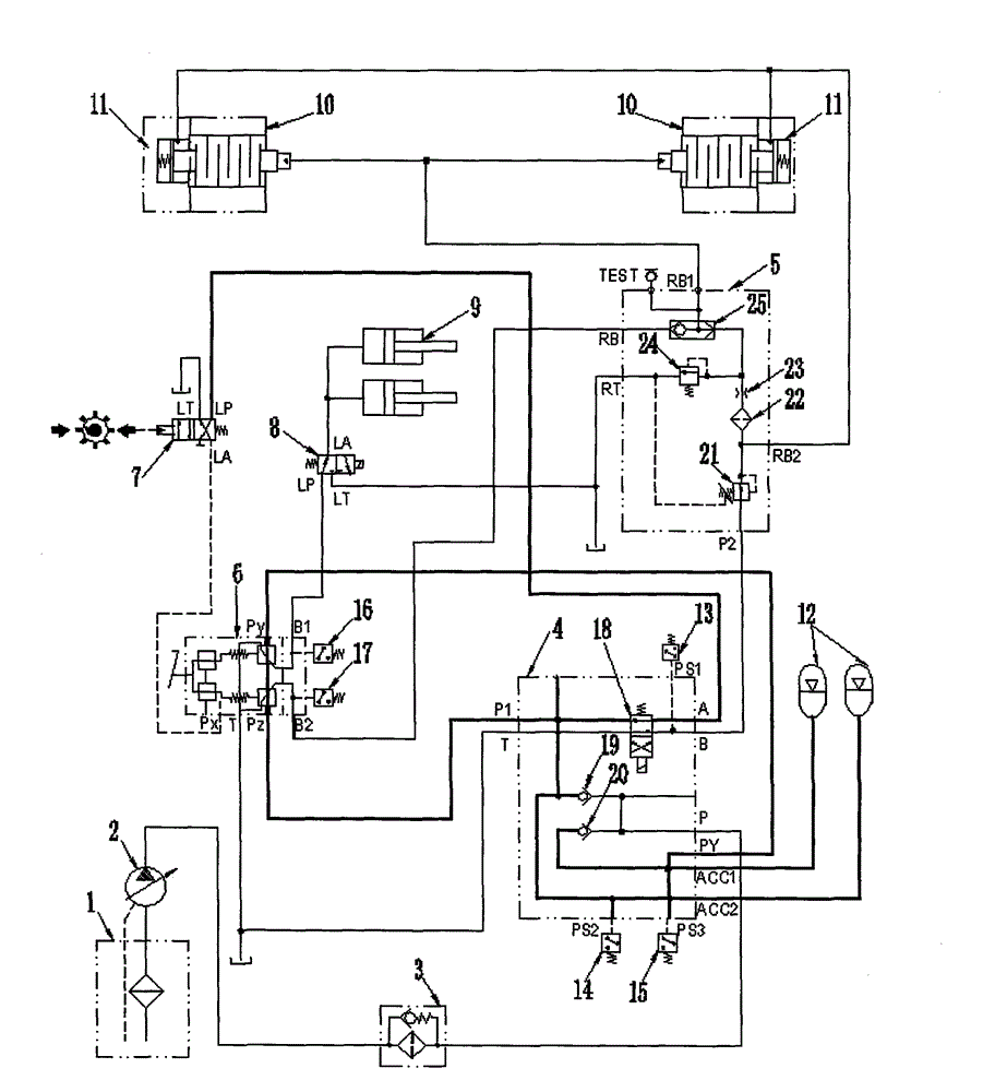 Braking device of heavy-duty mining dump truck