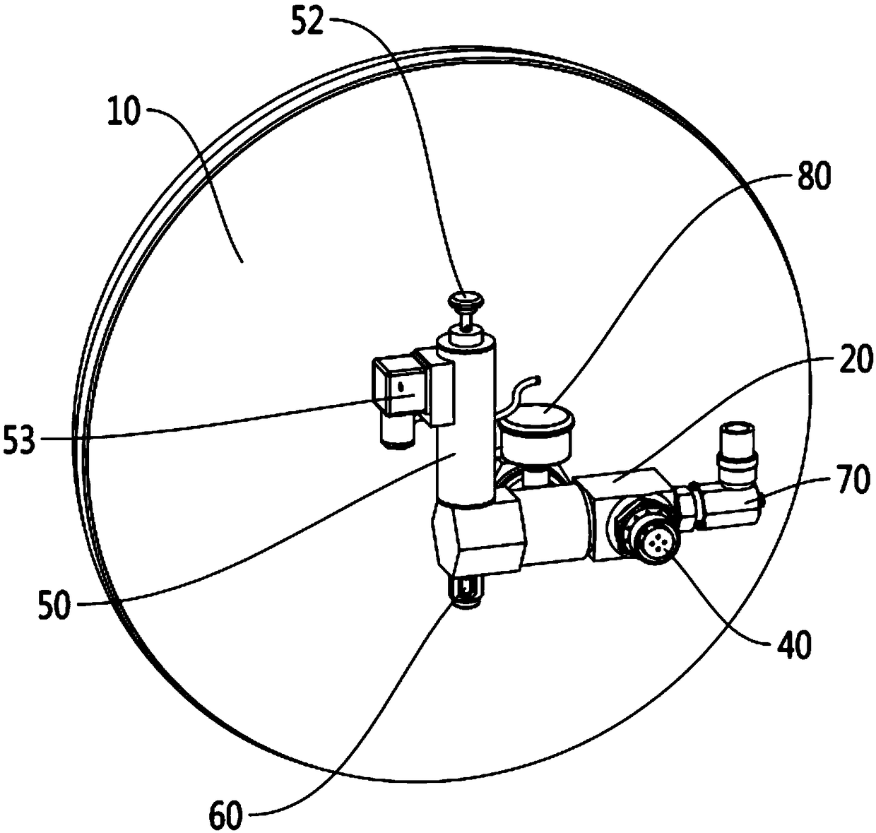 Perfluorinated hexanone suspended fire extinguishing device with temperature sensing and electric control dual start function