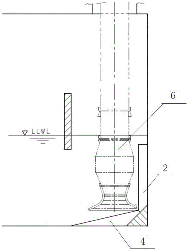 Vortex-preventing device for pump station