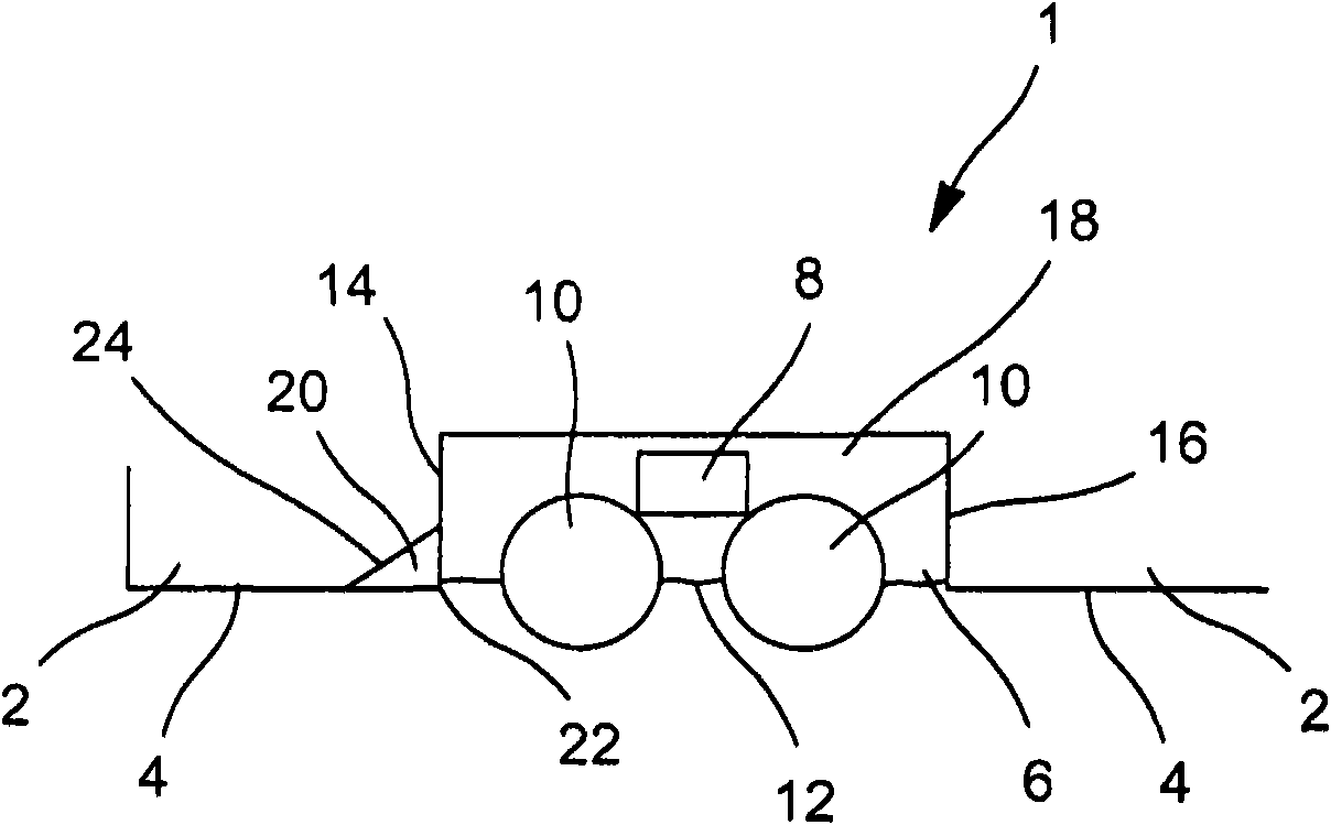 Device for disturbing the air flow circulating beneath the chassis of a railway vehicle