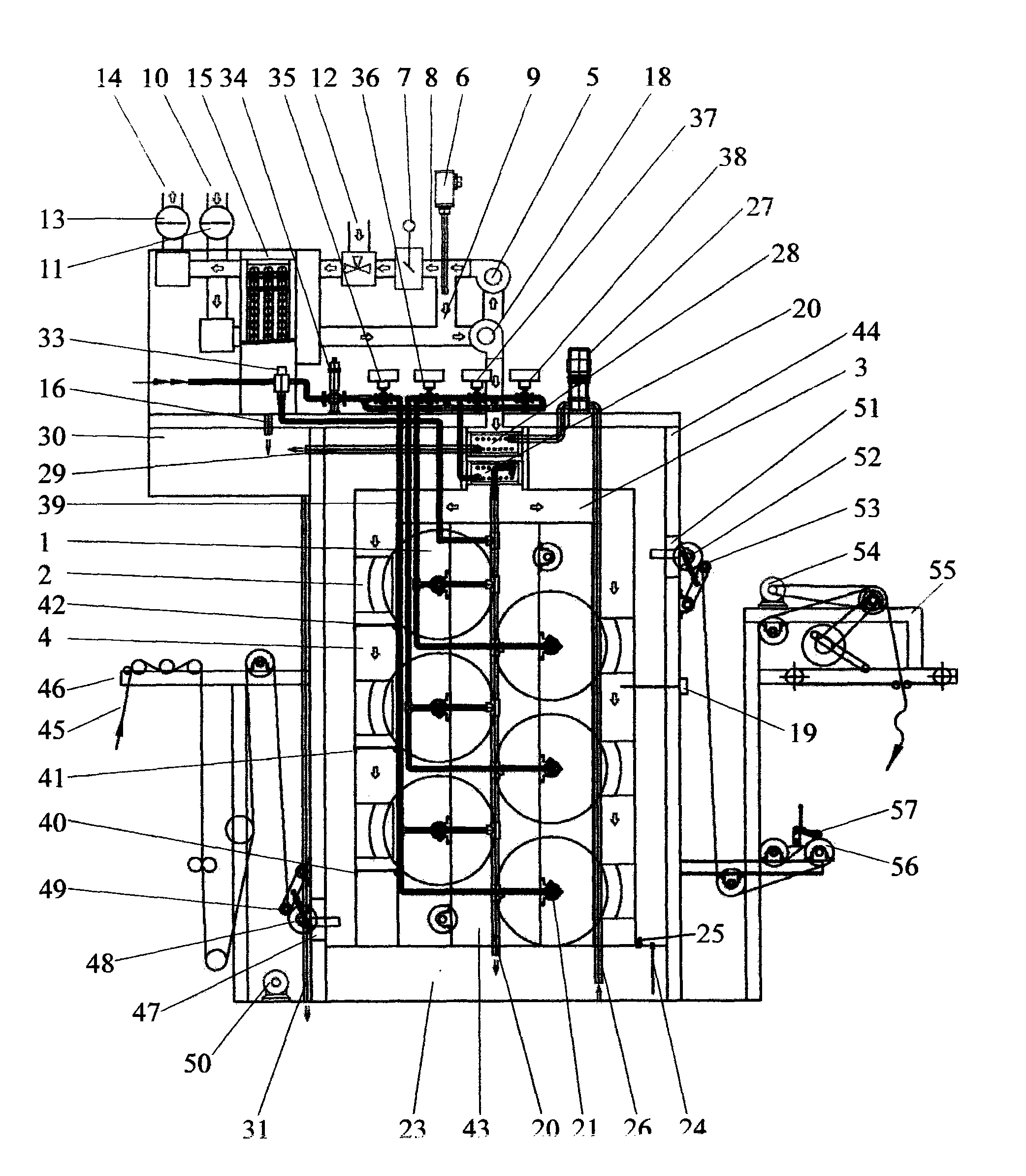 Electronic jet drying cylinder dryer