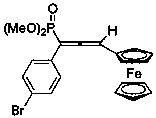 A kind of preparation method of allene compound containing ferrocene and phosphate group