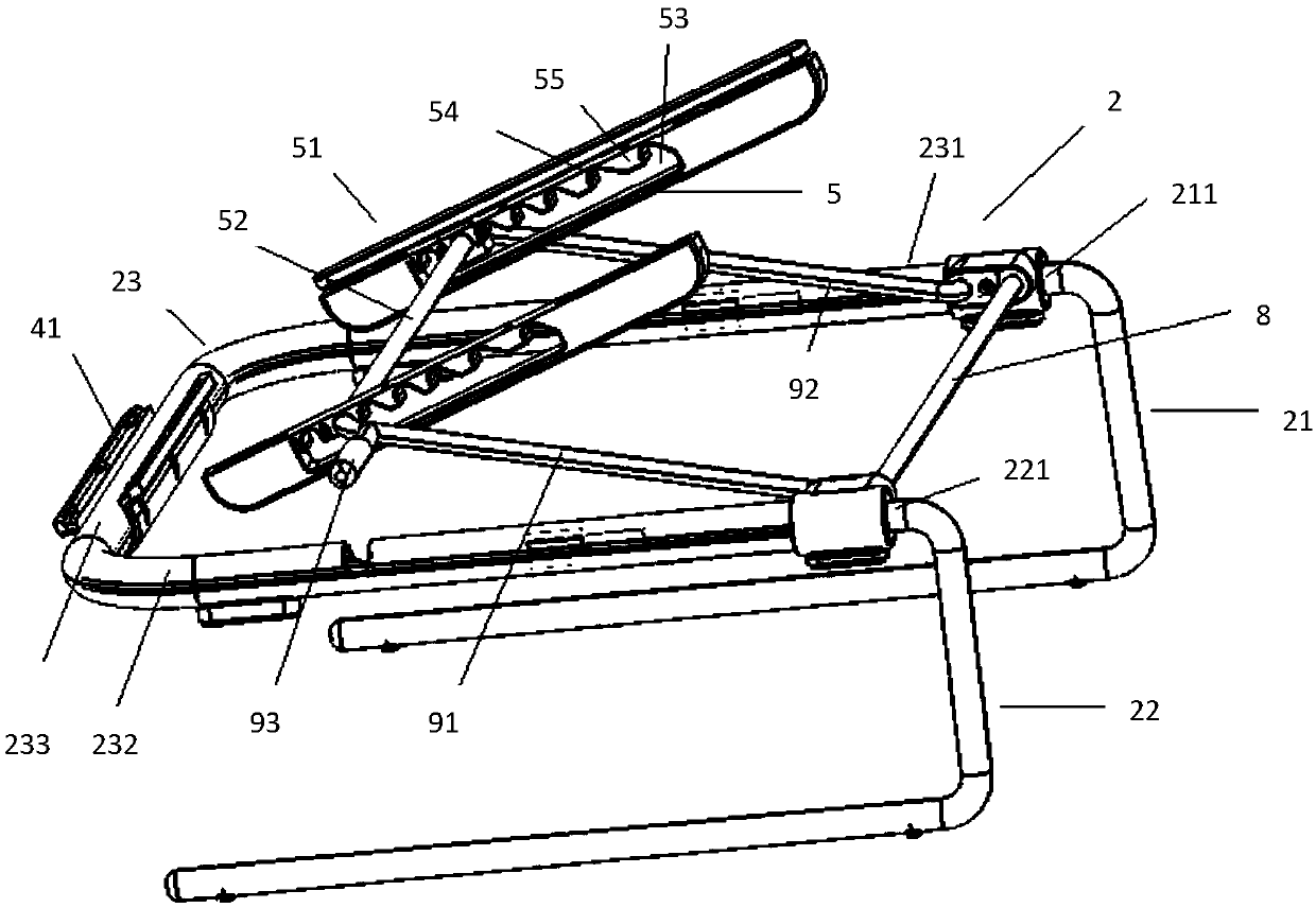 Notebook computer support frame