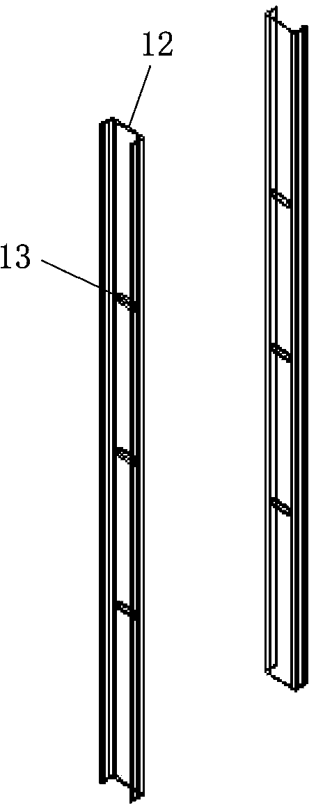 Bridge crane power supply sliding antenna device and current collector installation fixing device thereof