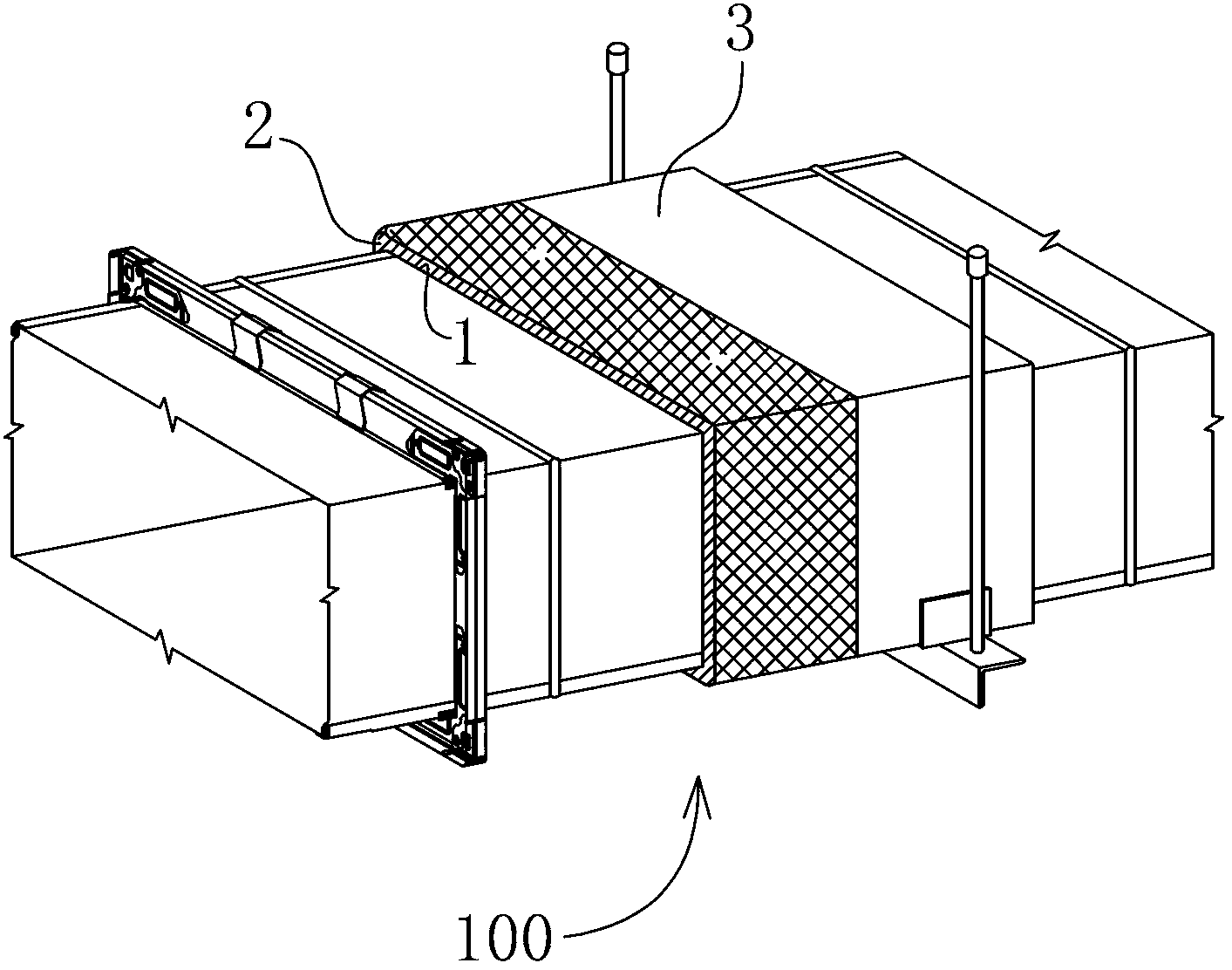 Fireproof treatment method for air pipe