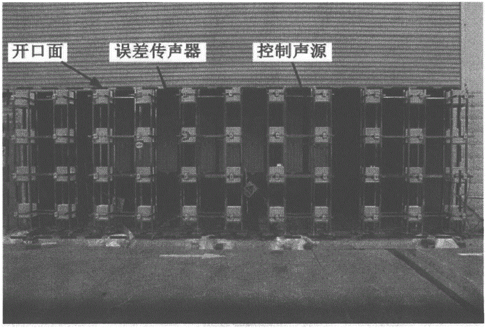 Non-centralized virtual sound barrier used for transformer noise reduction