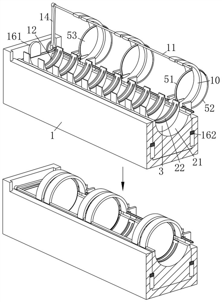 Sample layering treatment device for detecting argillaceous soil core column sample