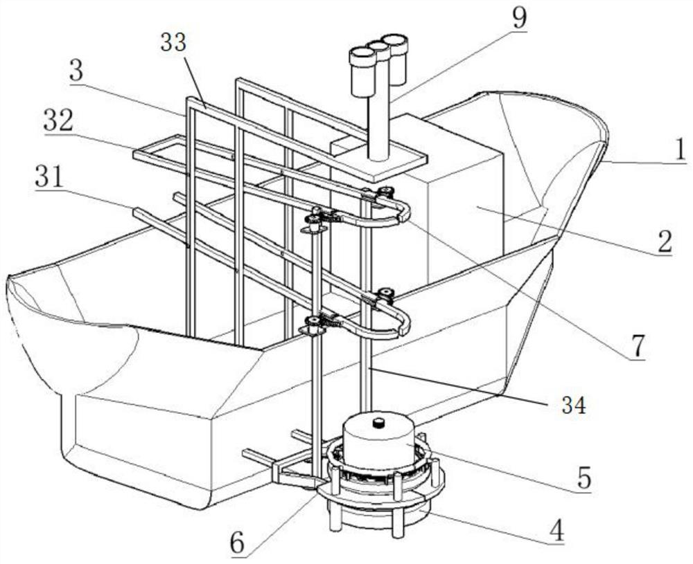 Unmanned ship water quality monitoring monitor shipborne support and unmanned ship