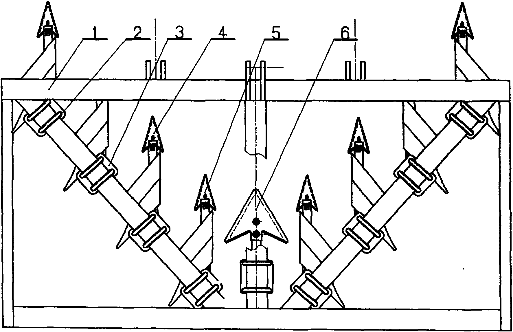 Two-way multi-share plough unit