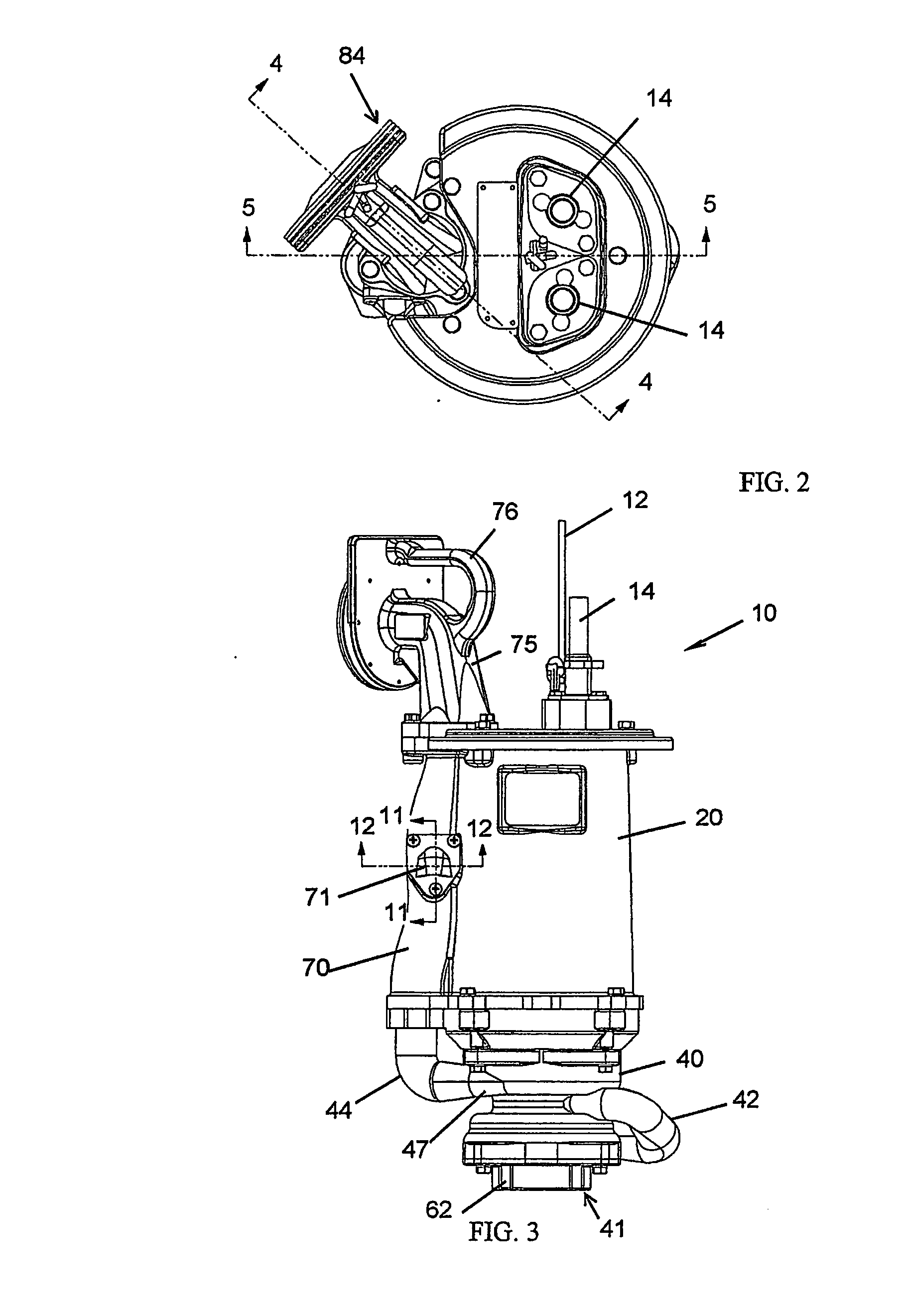 Two stage sewage grinder pump