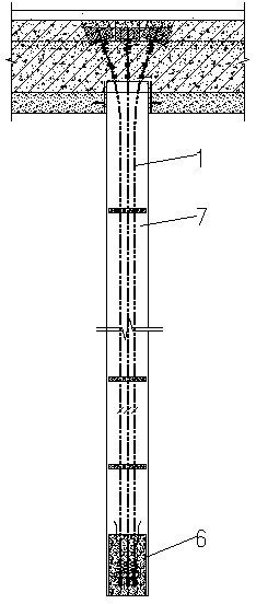Prestressed anti-corrosion anti-floating anchor rod and construction method