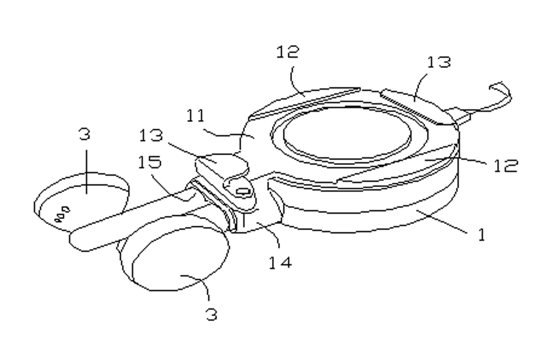 Wire take-up device for headset