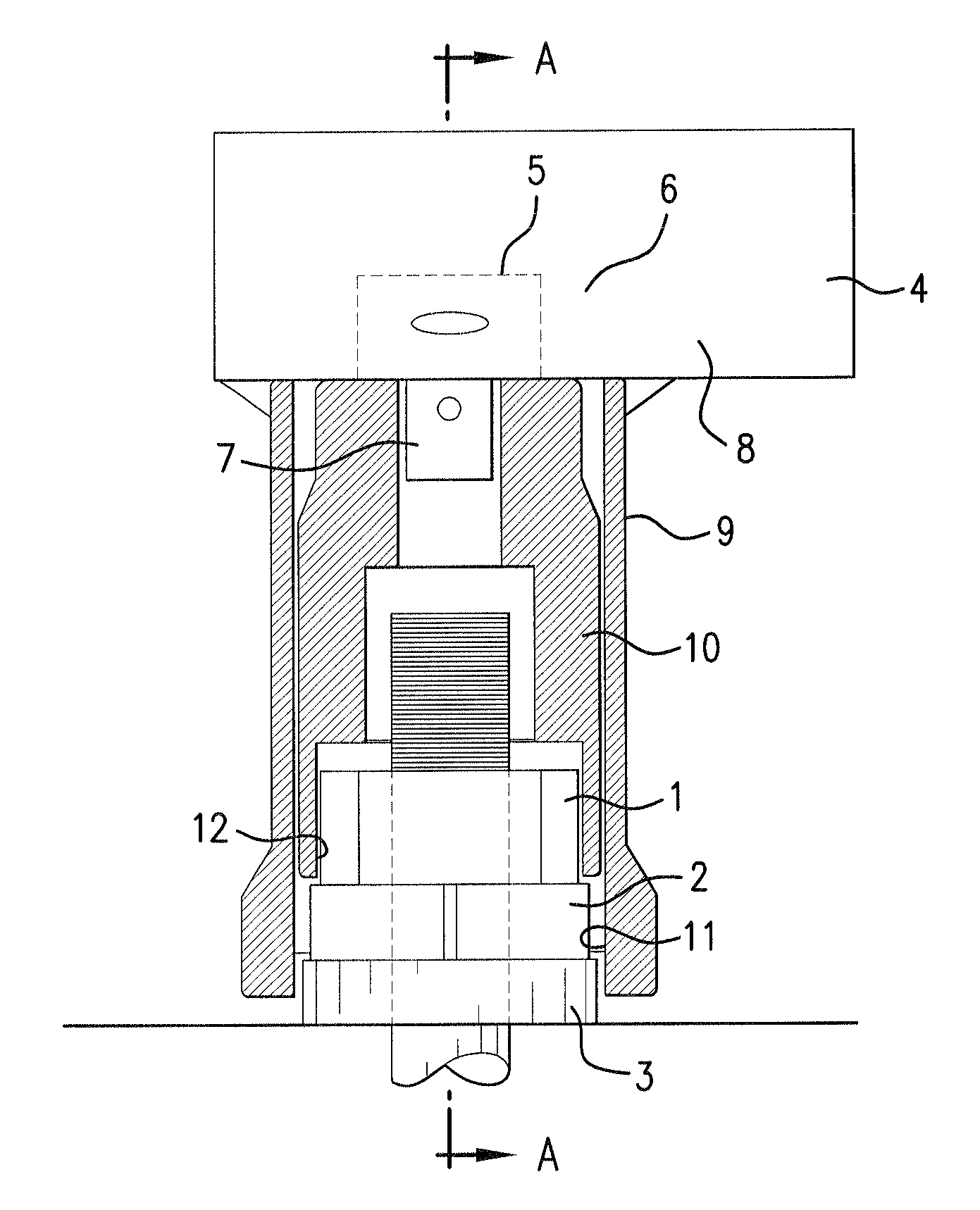 Fluid operated torque tool for and a method of tightening a nut on a plate on railroad crossings