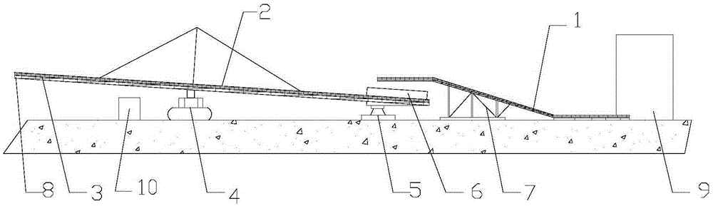 Process method for continuous safe discharge of dry tailings subsidence subsidence area